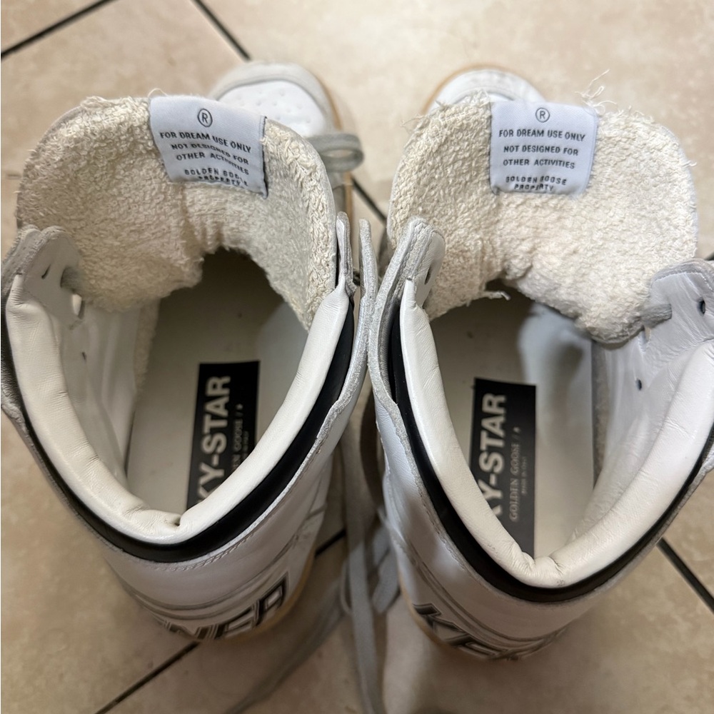 Golden Goose White High-Tops with Black Star SKY Star - Picture 4 of 5